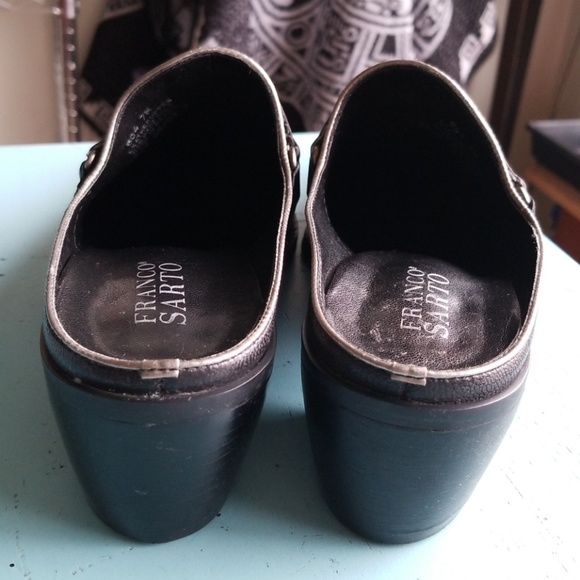 Franco Sarto Black Leather Mules - Picture 2 of 6